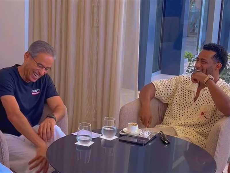 محمد رمضان مع رجل الأعمال الإماراتي محمد العبار في أحدث ظهور له