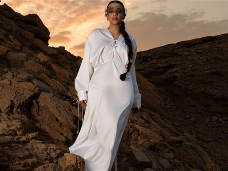 خيرية أبو لبن في جلسة تصوير خاصة بمناسبة اليوم الوطني السعودي