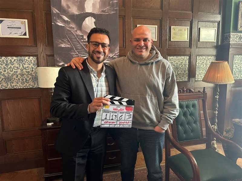 بالصور.. أحمد داود من أول يوم تصوير مسلسله الشرنقة في رمضان 