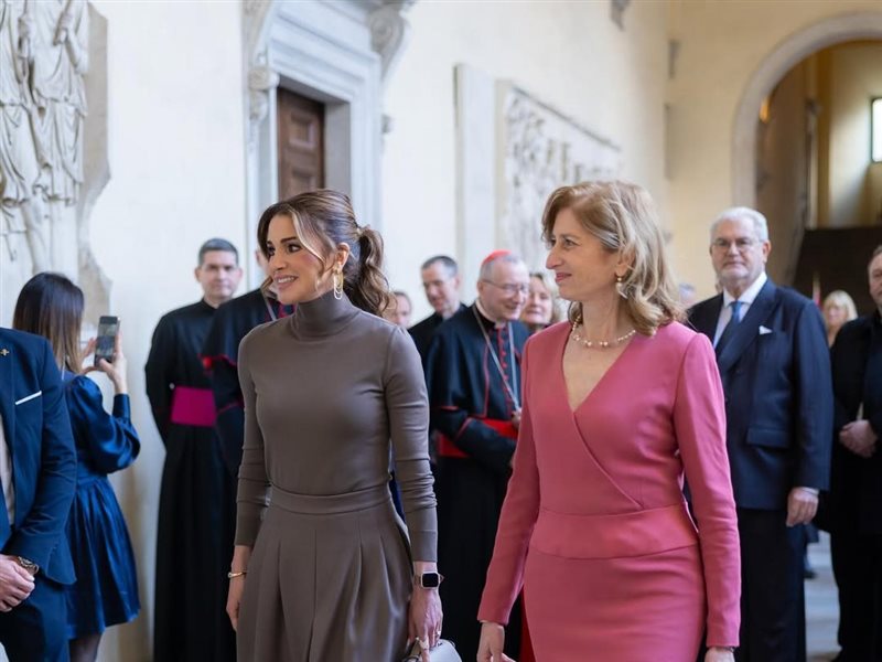 الملكة رانيا تدعو الأوروبيين لزيارة الأردن أثناء زيارتها لـ إيطاليا 