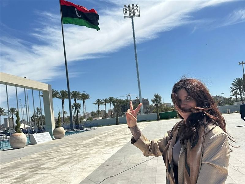 غادة عادل: سعيدة بحضور تحضيرات افتتاح المتحف الوطني في ليبيا 