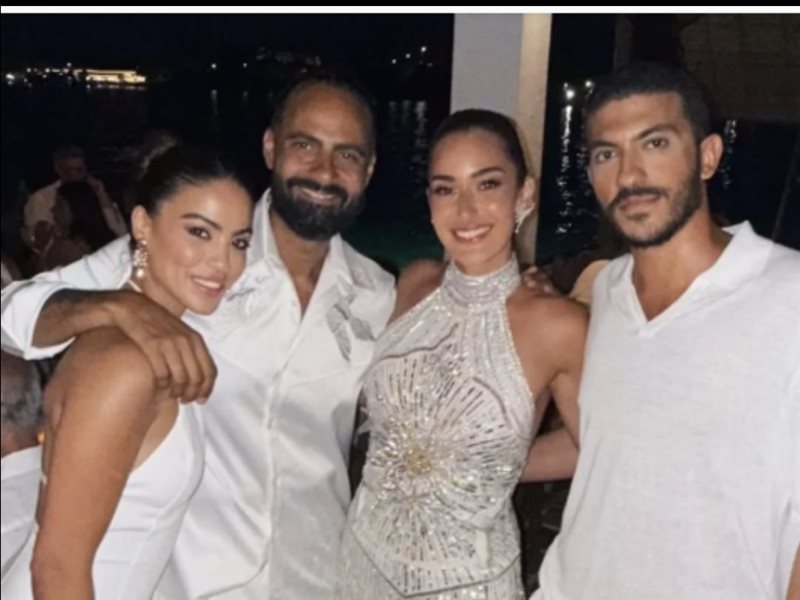 حفل زفاف أمينة خليل الثاني باليونان| صور