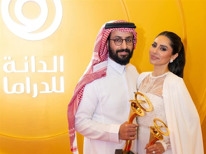 أفضل ممثل وممثلة.. رسالة مؤثرة من إلهام علي بعد فوزها هي وزوجها خالد صقر في 