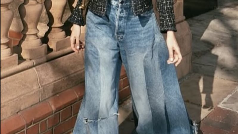 Wide leg jeans