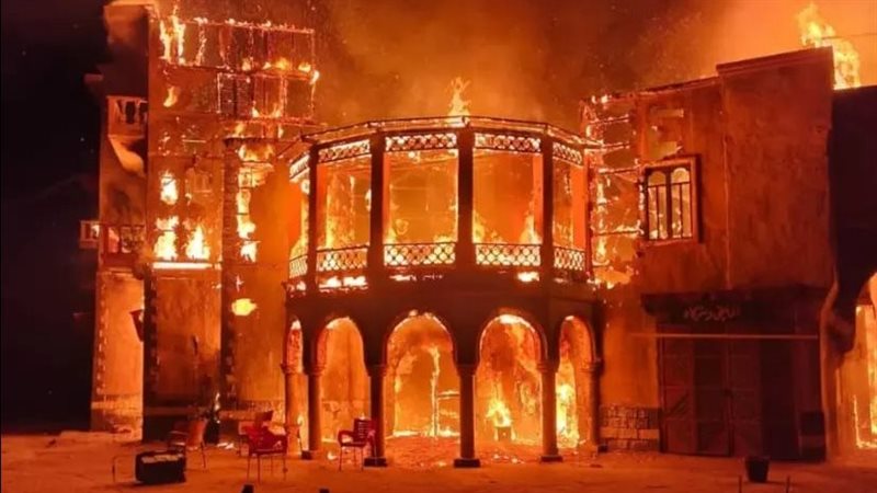 حريق في موقع تصوير