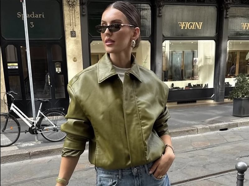 Olive green jacket يعود بقوة... جاكيت عصري يناسب كل الإطلالات